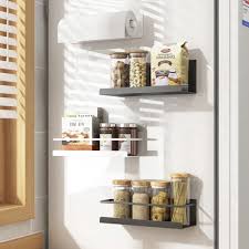 Étagère magnétique à épices pour réfrigérateur, étagère latérale pour le stockage des épices, pour la cuisine, permettant de gagner de l'espace