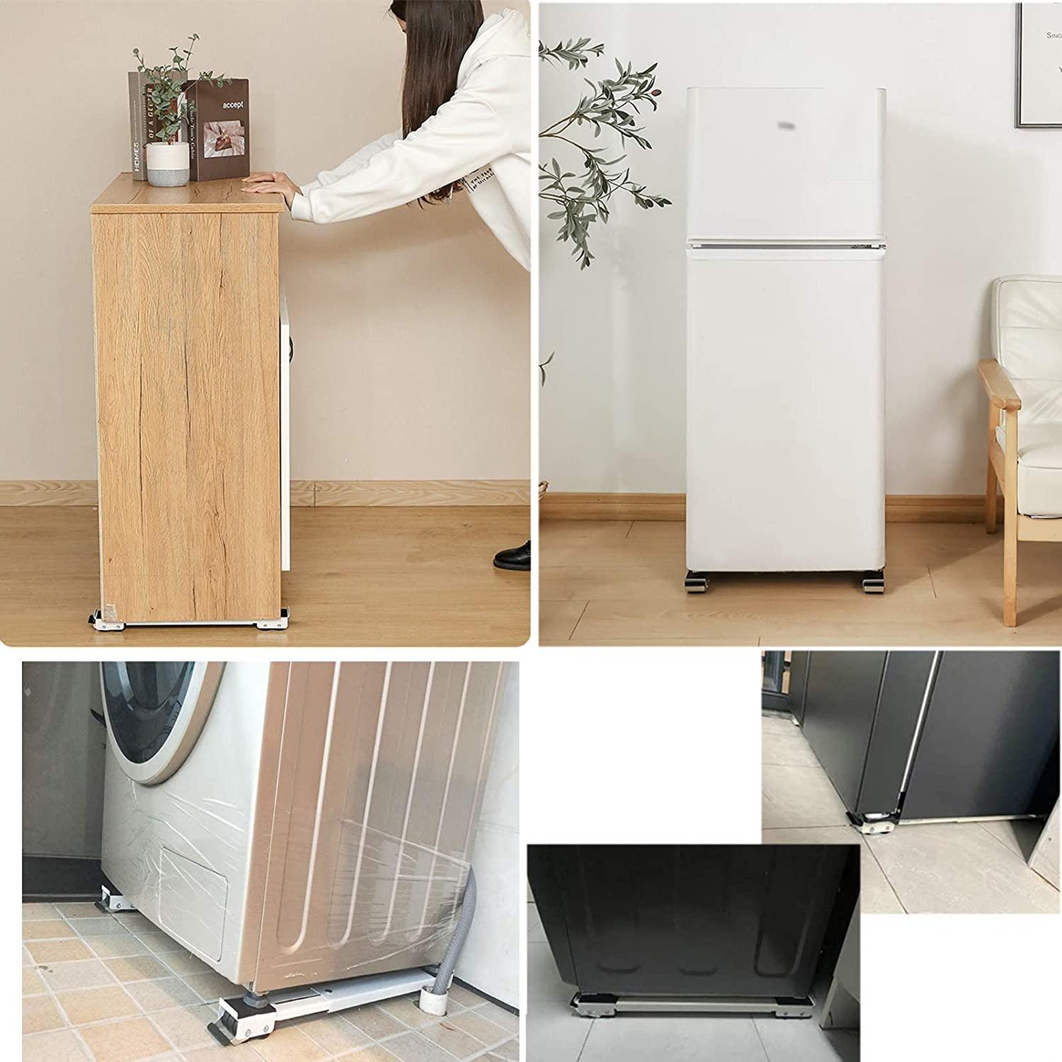 2 pièces, Support de Machine à laver, réfrigérateur & meubles avec support de Base réglable à roulettes - TuniHome
